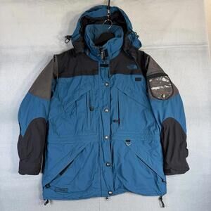 VTG 90s The North Face Extreme Gear Jacket Mens Medium* Teal Hooded Ski Snow